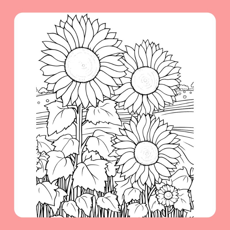 100+ Tranh tô màu hoa hướng dương đẹp và đơn giản, phù hợp mọi lứa tuổi