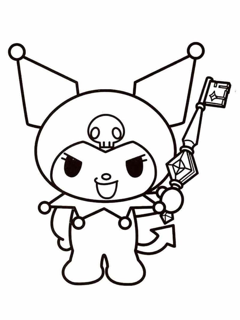 100+ Tranh tô màu Kuromi cute, rực rỡ màu sắc giúp bé học tập vui nhộn