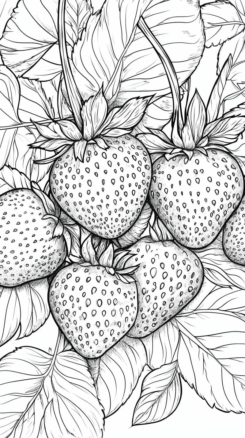 100+ Tranh tô màu quả dâu cho bé: Học màu sắc vui nhộn và đầy cảm hứng