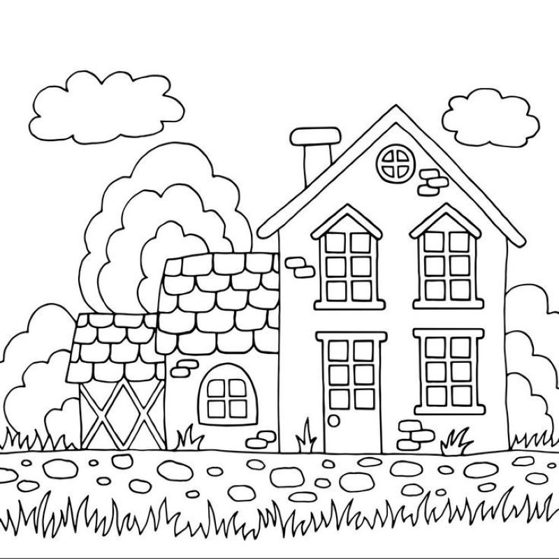 100+ Tranh tô màu ngôi nhà cao tầng đẹp nhất cho bé yêu học vẽ tại nhà