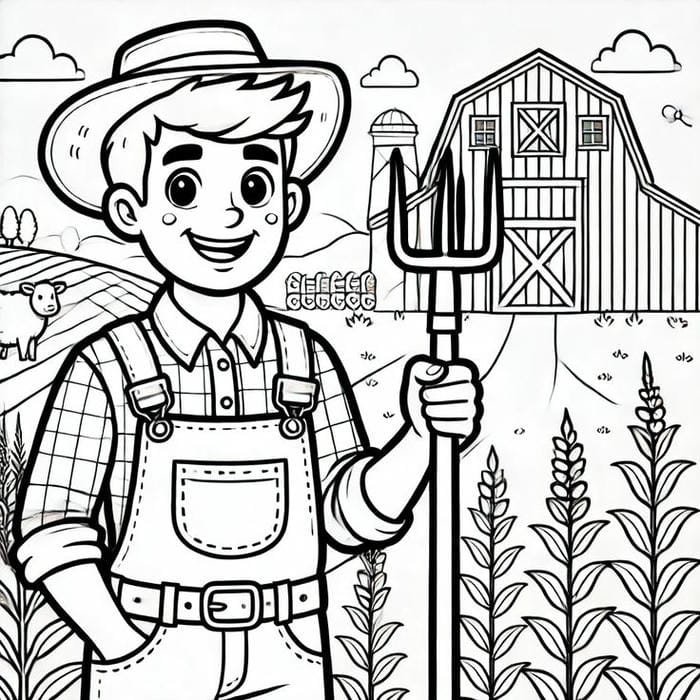 100+ Tranh tô màu người nông dân đẹp và sinh động giúp bé hiểu nghề nông