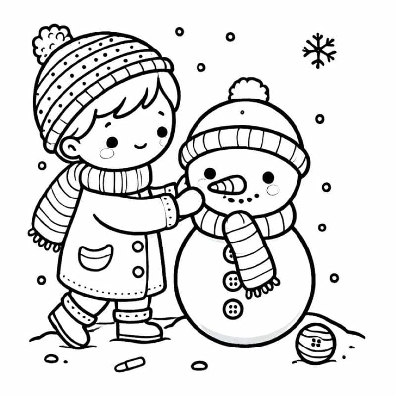 100+ Tranh tô màu người tuyết cute độc đáo nhất giúp bé phát triển tư duy