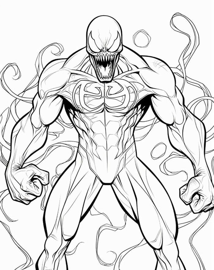100+ Tranh tô màu Venom cực ngầu cho bé thỏa sức sáng tạo và vui chơi