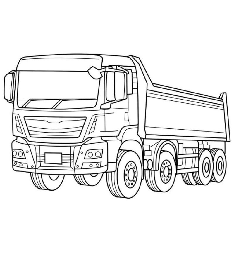 100+ Tranh tô màu xe tải chở hàng giúp bé học màu sắc, rèn luyện sáng tạo