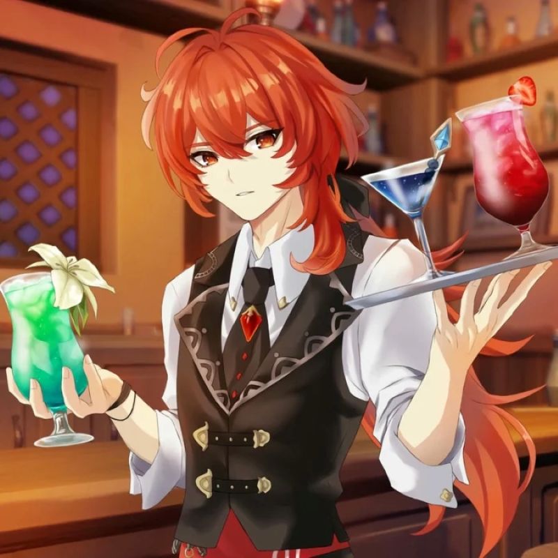 99+ Ảnh Diluc phong cách chiến binh lửa đầy khí chất mạnh mẽ