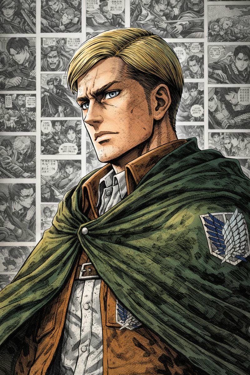 99+ Ảnh Erwin Smith ngầu lòi: Thần thái lãnh đạo không ai thay thế được